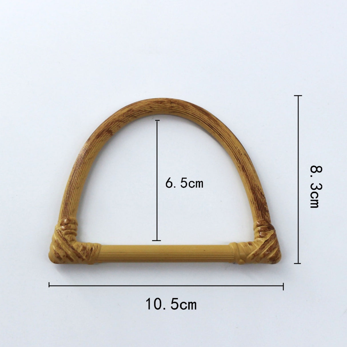Manici per Borse in Rattan Sintetico, Manico Rigido a Mezzaluna in Plastica per Borse Fai da Te, Accessori per Borse a Mano Artigianali