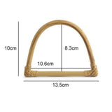Manici per Borse in Rattan Sintetico, Manico Rigido a Mezzaluna in Plastica per Borse Fai da Te, Accessori per Borse a Mano Artigianali