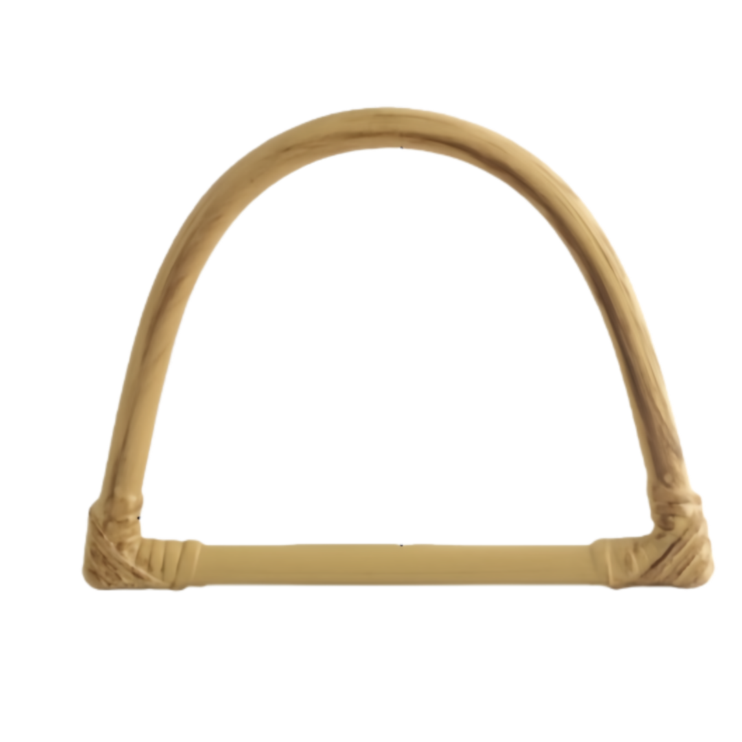 Manici per Borse in Rattan Sintetico, Manico Rigido a Mezzaluna in Plastica per Borse Fai da Te, Accessori per Borse a Mano Artigianali