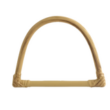 Manici per Borse in Rattan Sintetico, Manico Rigido a Mezzaluna in Plastica per Borse Fai da Te, Accessori per Borse a Mano Artigianali