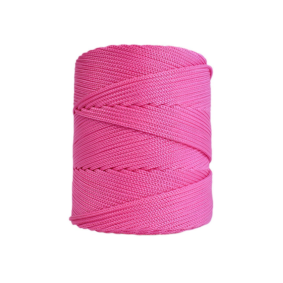 Cordino Swan per Borse Uncinetto, Cordino Viscosa 3mm x 200m 240g, Filato Lucido per Macramé, Filo per Uncinetto, Fai Da Te, Ideale per Borse, Decorazioni e Maglieria