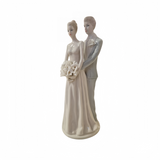Statuina Ceramica Sposo e Sposa Romantica per Decorazione Torta Nuziale Ornamento Sposi per Cerimonia