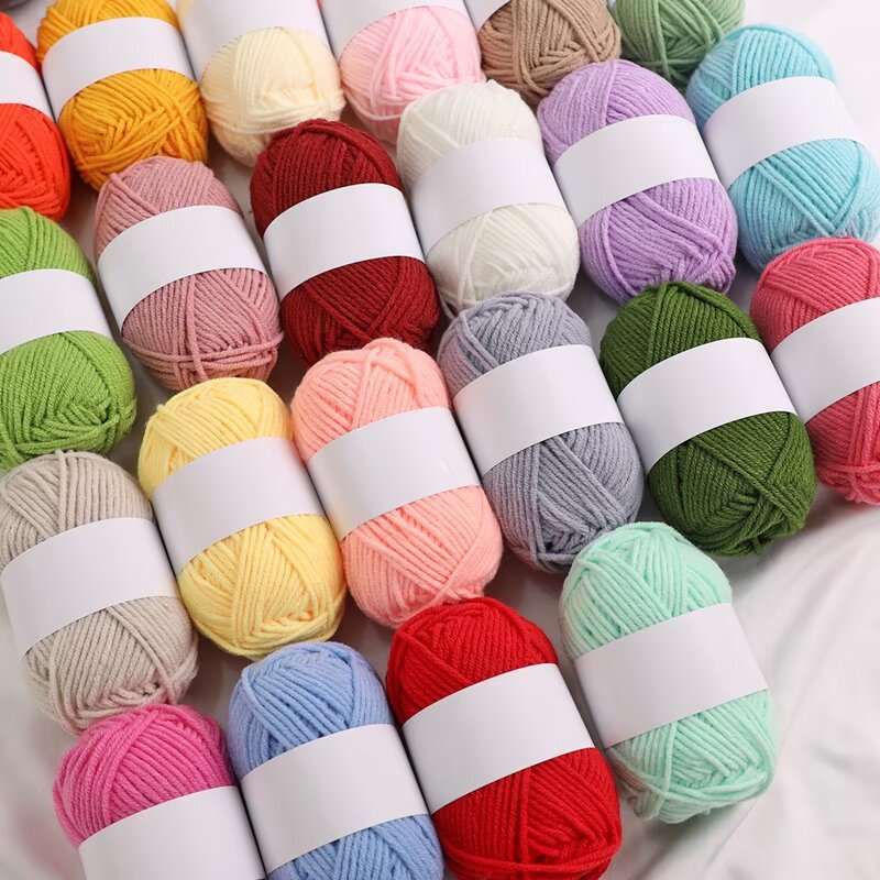 Gomitolo di Cotone per Maglia e Uncinetto, Filato 50g Vari Colori