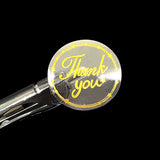 500 pezzi Etichette Adesive Thank You, diametro 2.5cm Rotonde Sticker Oro Metallizzato, Adesivi Decorativi per Fai-Da-Te, Regali, Pacchi, Ringraziamenti, Pasticceria e Piccole Attività