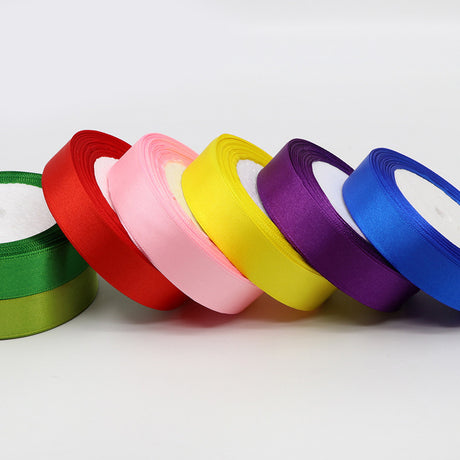 Nastro Doppio Raso confezione Regalo Creazione fai da te, lunghezza 25 yard 2cm
