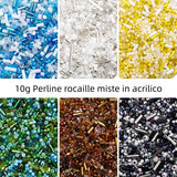 10g Perline di vetro miste rotonde e cilindriche – colori assortiti, alta qualità per gioielli fai da te