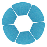 Set da 6 Tovagliette Americane in PVC Effetto Bambù, Forma a Ventaglio, Antiscivolo e Impermeabili, Lavabili per Casa Cucina Ristorante