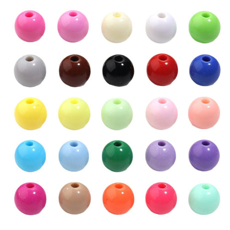 Palline colorate fluorescenti 6MM 20g – Perline tonde miste per bricolage e decorazioni fai da te, colori vivaci assortiti