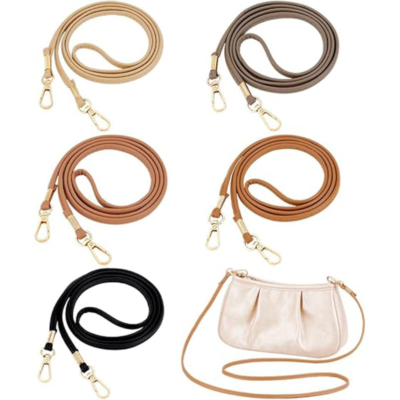 Tracolla per Borsa Universale 1m in Ecopelle Morbida, Cinturino Sottile con Moschettoni Dorati, Catena di Ricambio per Borsa Donna, Pochette, Portafoglio, Leggera Resistente