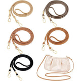 Tracolla per Borsa Universale 1m in Ecopelle Morbida, Cinturino Sottile con Moschettoni Dorati, Catena di Ricambio per Borsa Donna, Pochette, Portafoglio, Leggera Resistente