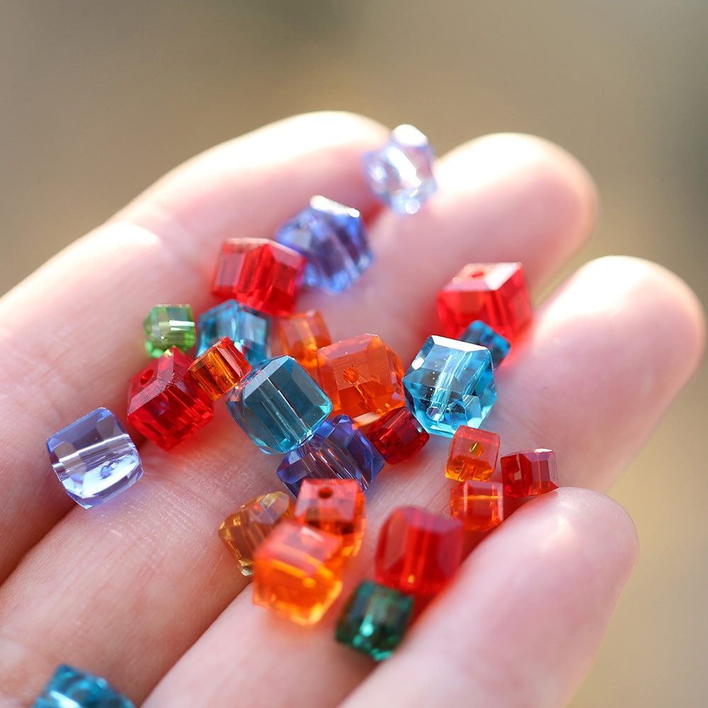 50 PEZZI DIAMANTE DI CRISTALLO QUADRATO 6MM Bigiotteria