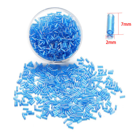 400 pezzi (15g) Perline cilindriche in vetro colorato – tubicini misti per gioielli fai da te