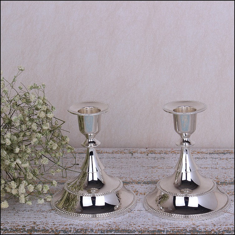 Set 2 Portacandele in Metallo Nero Stile Vintage – Candelabri Decorativi per Tavola, Casa e Atmosfera Elegante