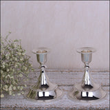 Set 2 Portacandele in Metallo Nero Stile Vintage – Candelabri Decorativi per Tavola, Casa e Atmosfera Elegante