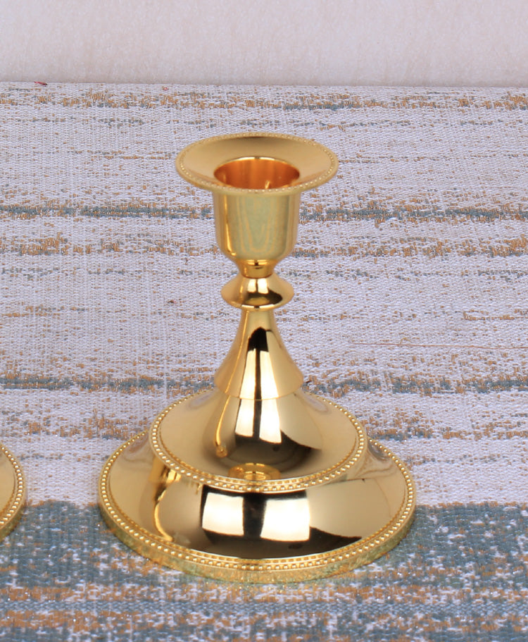 Set 2 Portacandele in Metallo Nero Stile Vintage – Candelabri Decorativi per Tavola, Casa e Atmosfera Elegante