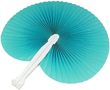 30pz Ventagli Vari Colori Pieghevoli Plastica Carta Pai Pai