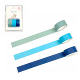 3 rotoli di nastro adesivo colorato Painting tape, fai da te decorazione Scrapbooking Toni del blu e dell'azzurro