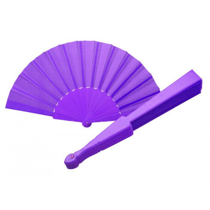 10pz Ventagli Vari Colori Tessuto e plastica