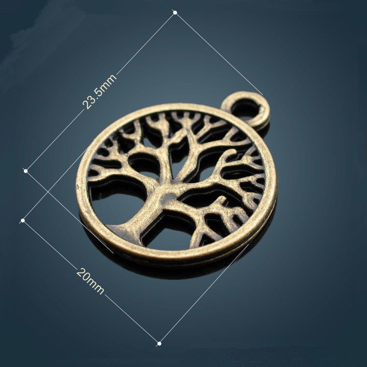 20 PEZZI ACCESSORI CIONDOLI ALBERO DELLA VITA VINTAGE FAI DA TE APPLICAZIONE