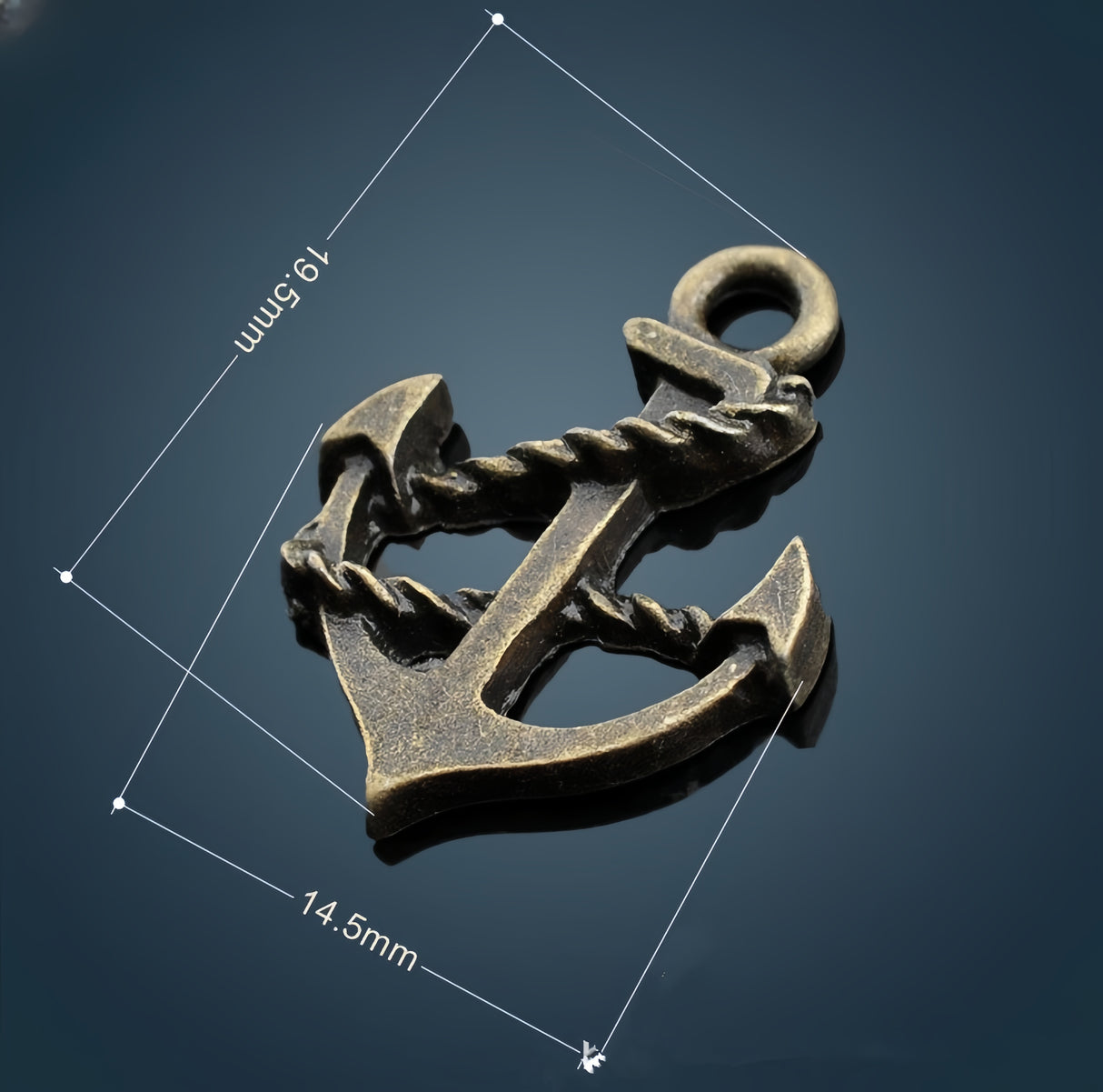 20 PEZZI ACCESSORI CIONDOLI Ancora Accessori nautici VINTAGE FAI DA TE APPLICAZIONE
