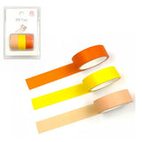3 rotoli di nastro adesivo colorato Painting tape, fai da te decorazione Scrapbooking Toni del giallo, arancione e beige