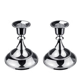 Set 2 Portacandele in Metallo Nero Stile Vintage – Candelabri Decorativi per Tavola, Casa e Atmosfera Elegante