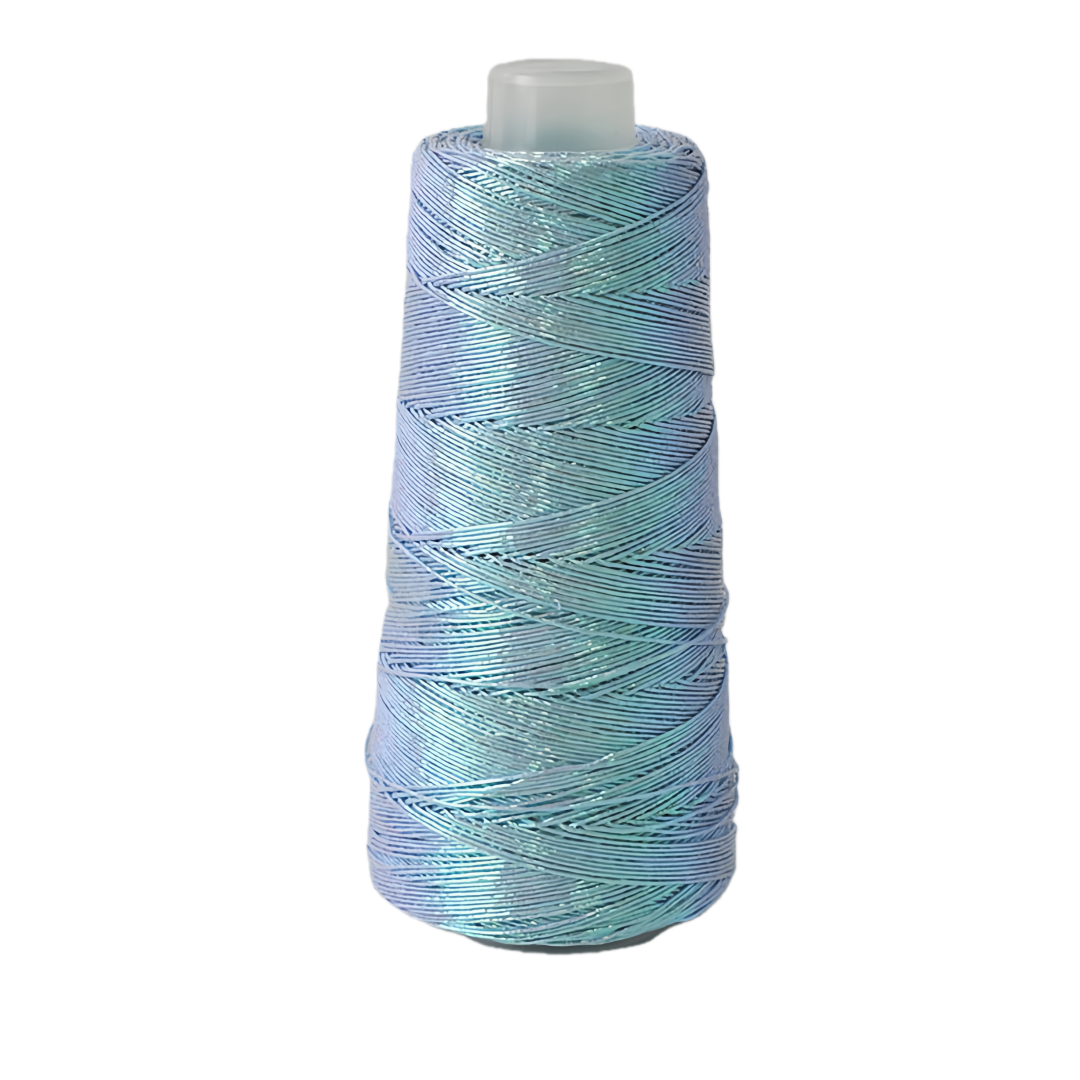 Gomitolo Filo Cordino da Uncinetto glitterato 1mm effetto mettalico metallico per maglieria e uncinetto 200g 475 metri Vari colori