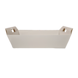 Set da 10 pezzi Cesti Bianchi Vuoti con Manici 40x30x12cm, Vassoio per Alimenti, Scatola per bomboniere regalo