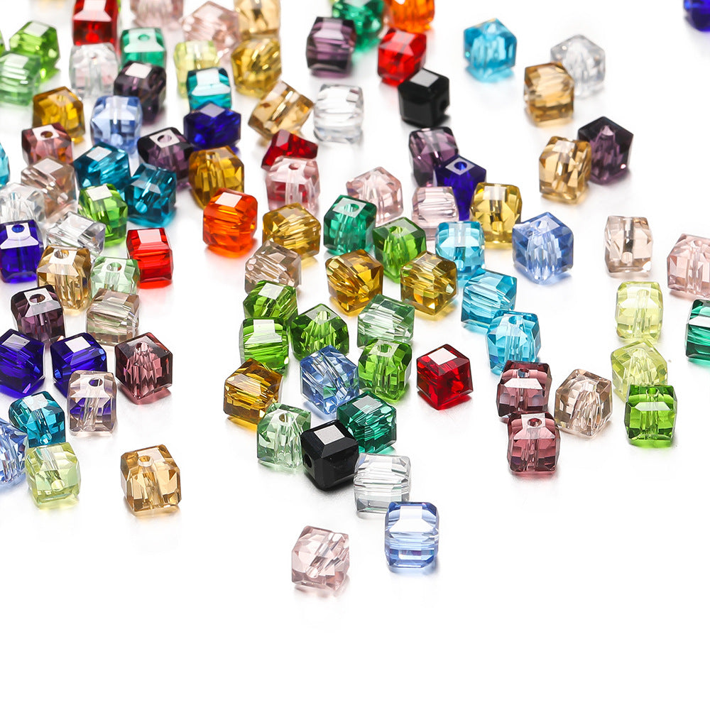 50 PEZZI DIAMANTE DI CRISTALLO QUADRATO 6MM Bigiotteria