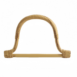 Manici per Borse in Rattan Sintetico, Manico Rigido a Mezzaluna in Plastica per Borse Fai da Te, Accessori per Borse a Mano Artigianali
