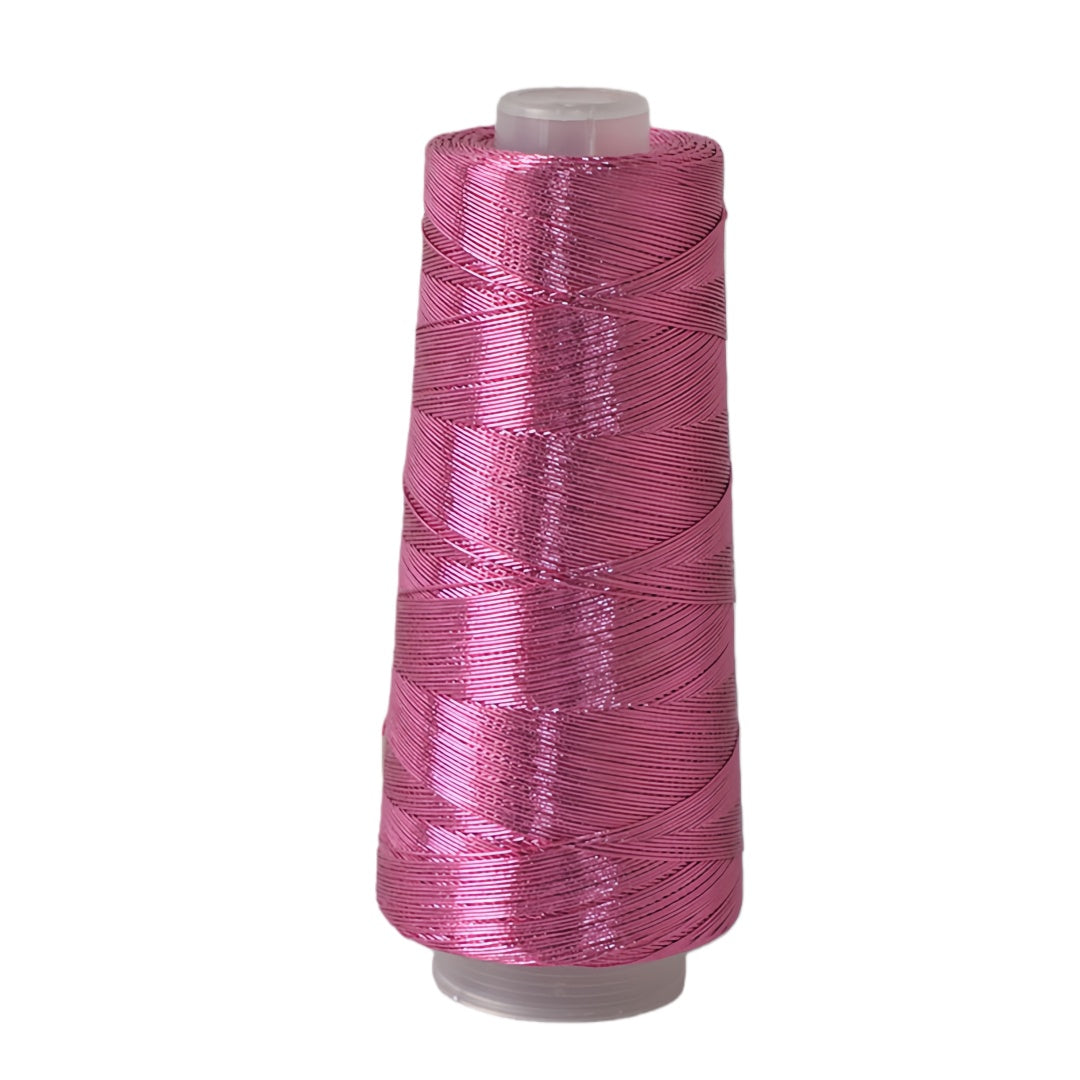 Gomitolo Filo Cordino da Uncinetto glitterato 1mm effetto mettalico metallico per maglieria e uncinetto 200g 475 metri Vari colori