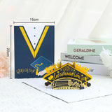 Biglietto auguri laurea pop up 3D diploma maturità Congratulazione Addobbi Cerimonia Università