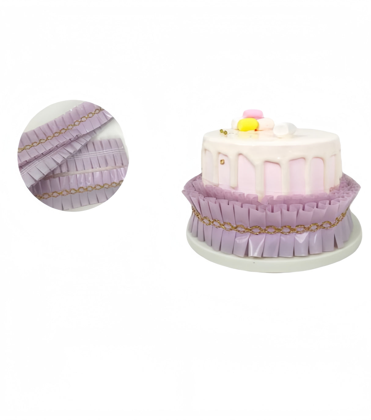 1 Metro Nastro Girotorta Decorativo PE per Dolci e Torte Vari colori