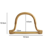 Manici per Borse in Rattan Sintetico, Manico Rigido a Mezzaluna in Plastica per Borse Fai da Te, Accessori per Borse a Mano Artigianali
