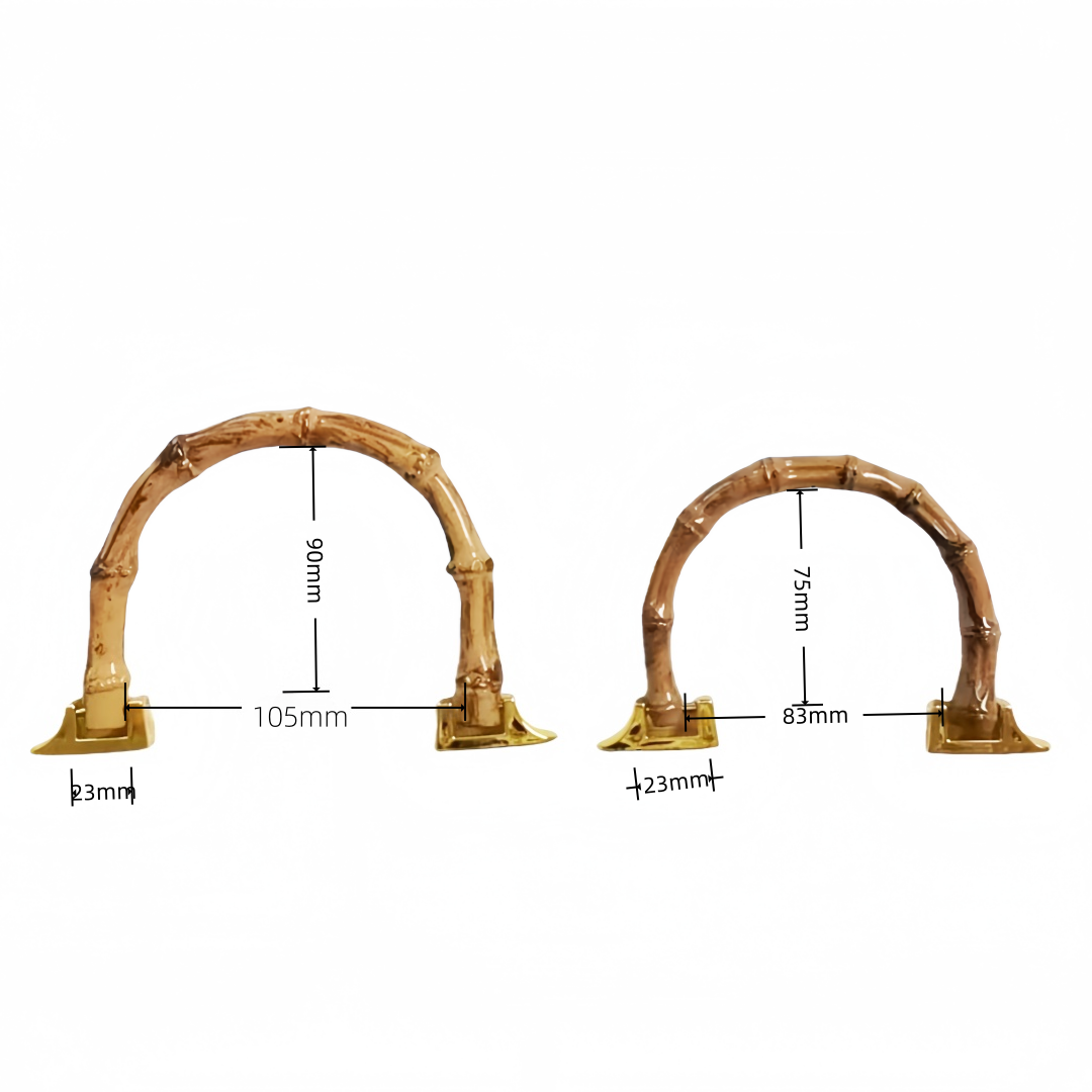 Manico a Forma di U in bambù per Borse, Accessorio di Ricambio per Borse Uncinetto e Fai da Te