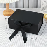 Scatola Regalo di Lusso con Coperchio Magnetico, Box Rigido 33 * 25 * 12.5cm con Nastro Colore Nero