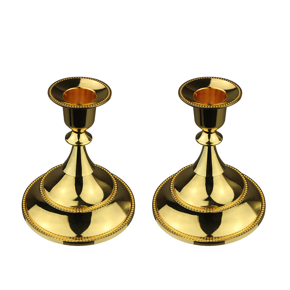 Set 2 Portacandele in Metallo Nero Stile Vintage – Candelabri Decorativi per Tavola, Casa e Atmosfera Elegante