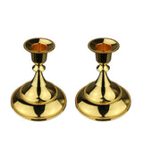 Set 2 Portacandele in Metallo Nero Stile Vintage – Candelabri Decorativi per Tavola, Casa e Atmosfera Elegante