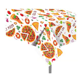 Tovaglia Pizza Party Rettangolare, 130 x 220 cm, Plastificata Impermeabile, Motivo Hot Pizza