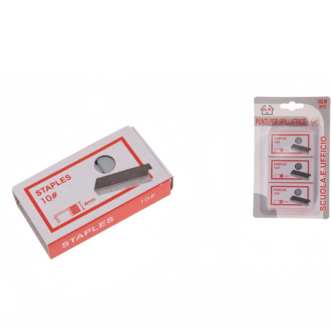 Punti per Spillatrice 10# - Set da 3 Scatole - 4mm