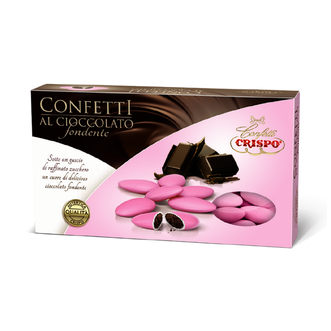 Confetti Cioccolato FONDENTE ROSA 1 KG - CRISPO
