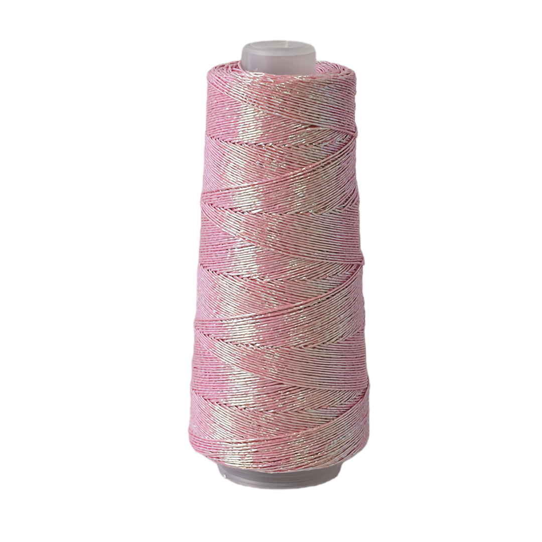 Gomitolo Filo Cordino da Uncinetto glitterato 1mm effetto mettalico metallico per maglieria e uncinetto 200g 475 metri Vari colori